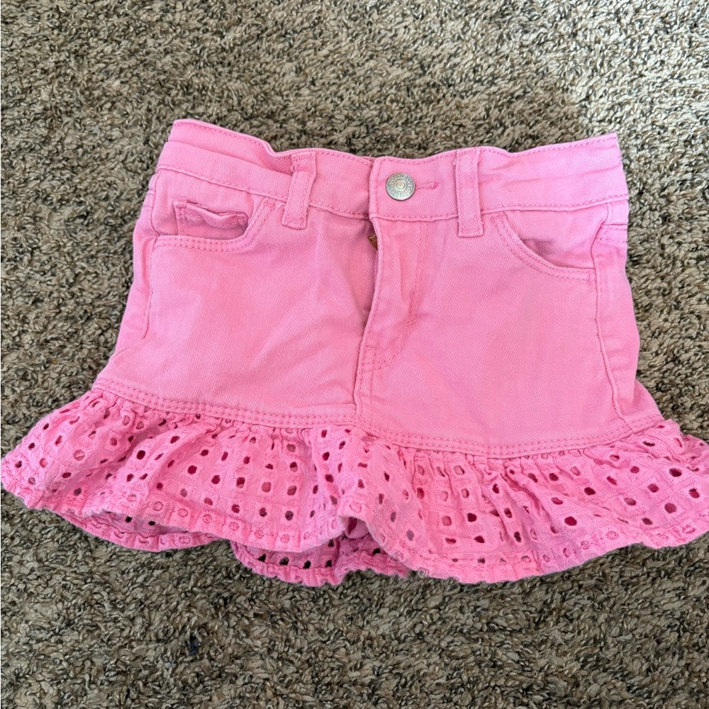 Levi Scooter Pink Ruffled Girl Skirt